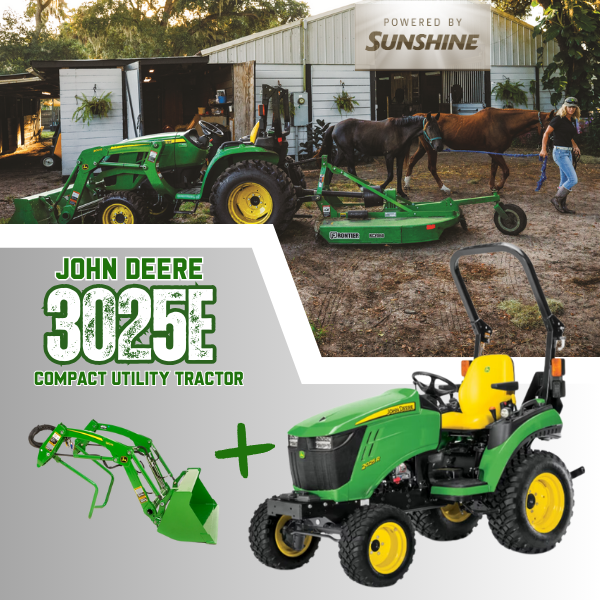 3025E 25 hp John Deere Tractor Package Special New Tractor Packages Sunshine Quality Solutions